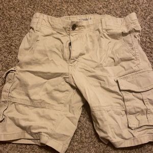 Khaki cargo shorts